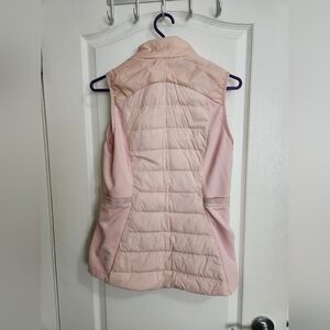 Lululemon pink down for it all running vest size 10